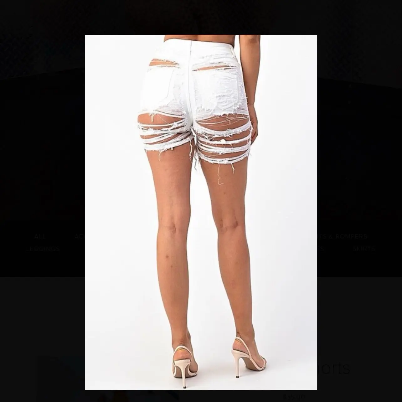 Distressed Denim Shorts