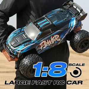 50KM/H High Speed 1:8 Scale Off Road Fast RC Car for Hobby Enthusiasts, All Terrain Monster Truck, 2.4Ghz Remote Control, Support Multiple Vehicles Playing Together, LED HeadLights, Outdoor Racing Drifting Climbing, Birthday Christmas New Year Party Gifts