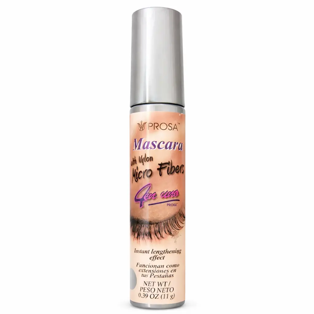 4-in-1 Waterproof Enhancing Lengthening Mascara with Microfibers, Mamey Bone Oil, Beeswax, Wheat Germ, Natural Looking Brush-On Formula, 0.39 oz Bottle, Wax, Long Lash, Natural Looking Mascara, Long Lashes Mascara