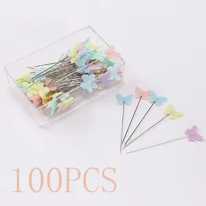 100pcs Multicolor Butterfly Design Straight Pins, Ideal for Sewing, DIY Crafts, Pinning, and Stylish Accessories, Perfect for Creative Projects