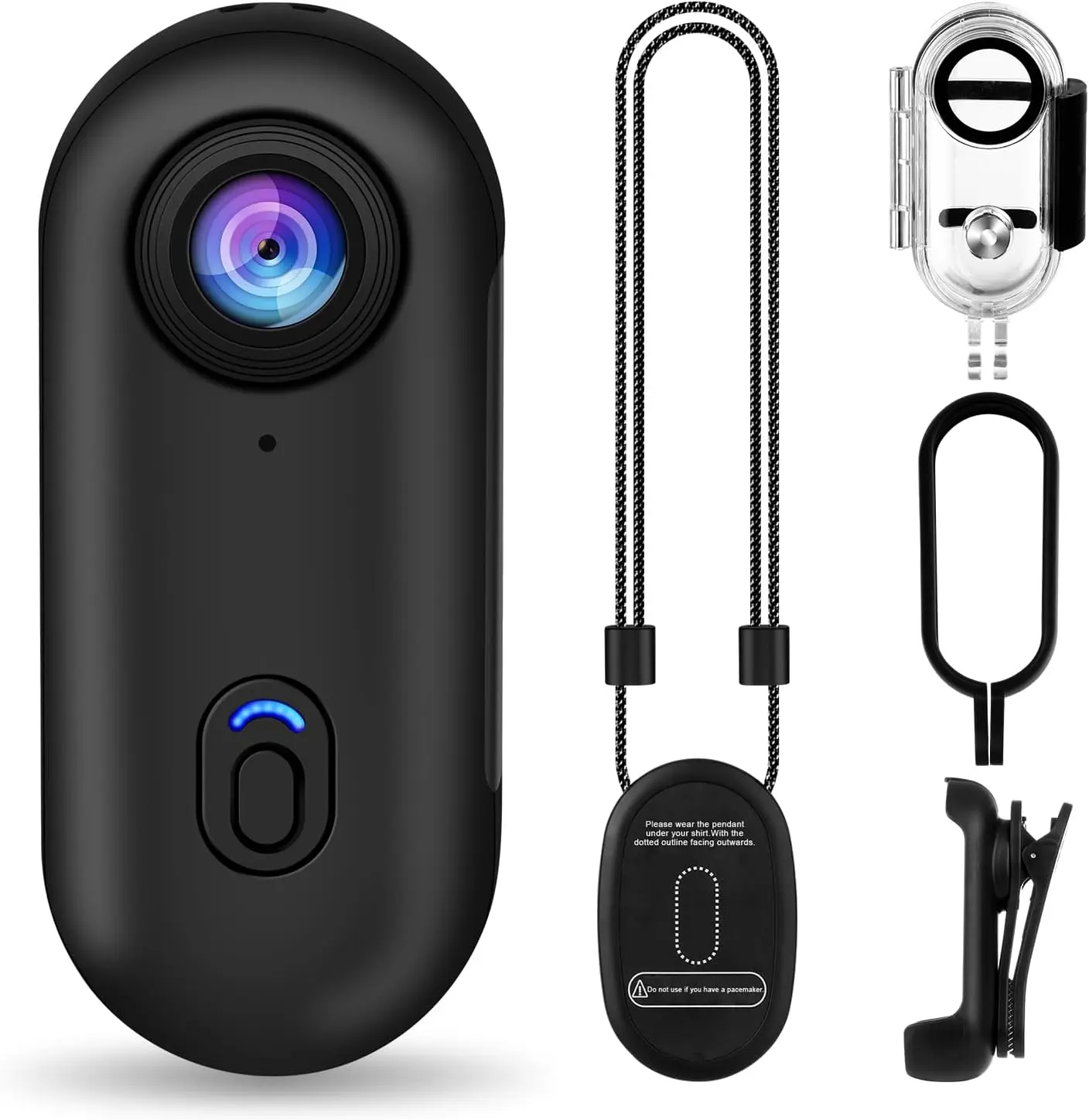 4K 1POV Cam Mini WIFI Action Camera 360 Degree Clip Helmet Mount Magnetic Body Design