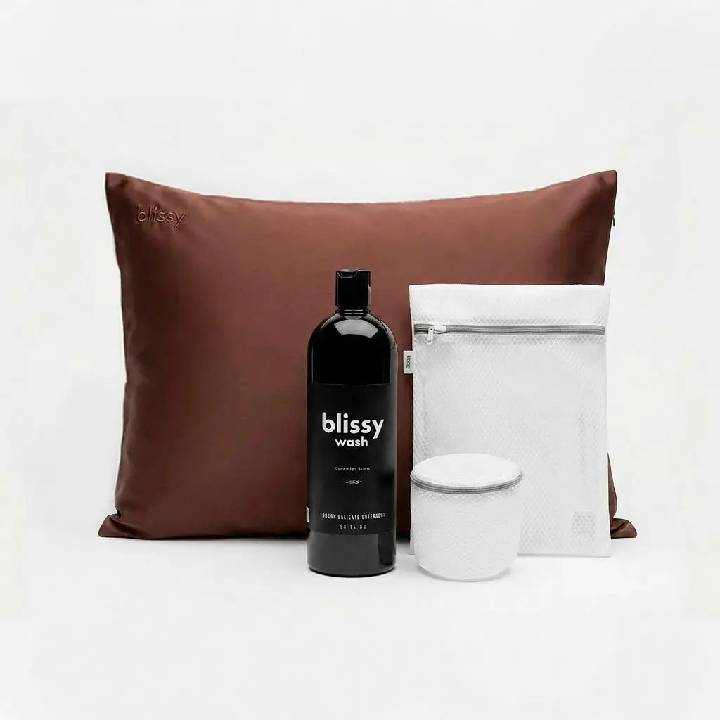 Blissy Silk Pillowcase + Detergent Bundle – Everything You Need for Better Hair, Skin & Sleep!