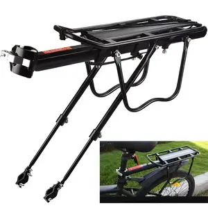 1 Piece Heavy-Duty Adjustable Quick-Release Bike Rack with Fenders - Large-Capacity Mountain/Road Bike Bag Rack, 110LBS Load-Bearing, Fits 26/27.5/29-inch Bikes, Black Durable, for Cycling, Camping, Travel, Sports, Ideal Gift for Bike Enthusiasts