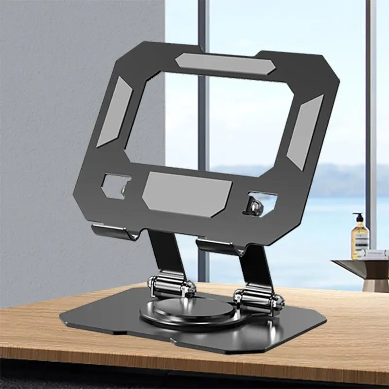 Desktop Tablet & Laptop Stand, Adjustable Metal Stand, Rotation Stand, Rotatable Tablet Holder, Stable Tablet Stand for Home Office, Tablet & Computer Accessories, Desk Mount