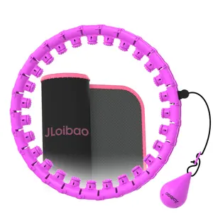 Adult Fitness Weighted exercise Hoop,  Fitness Plus Size 51 Inches, with 27 Detachable Links and Women's Belt