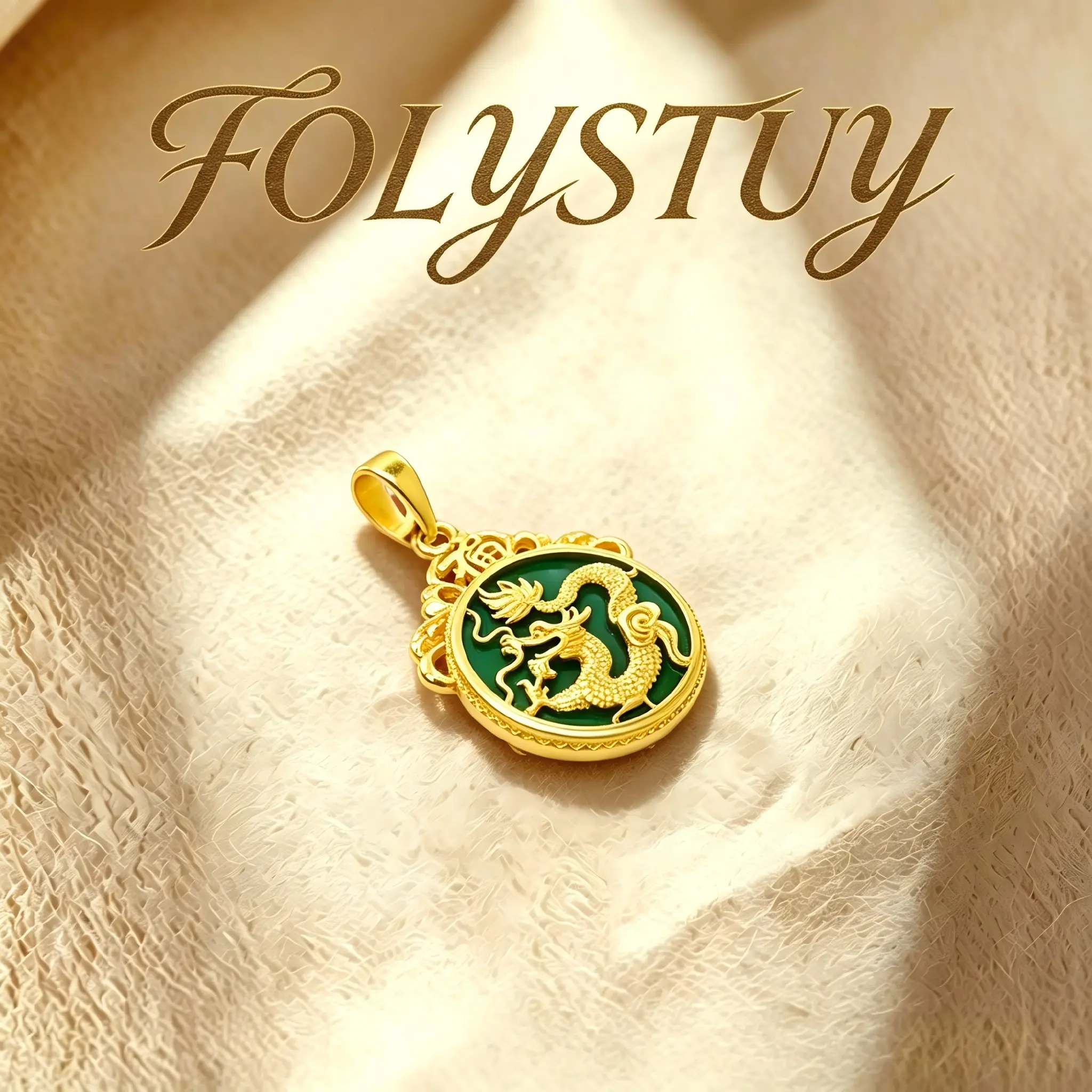 The pendant is 24.5mm wide and 38.5mm long.【FOLYSTUY (YNK16)】Fashion jewelry, unisex trendy fashion