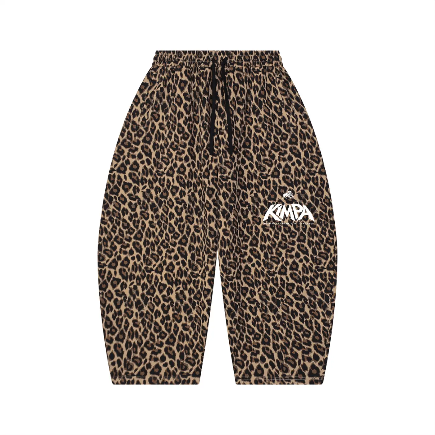 Unisex Leopard Barrel Leg Sweatpants