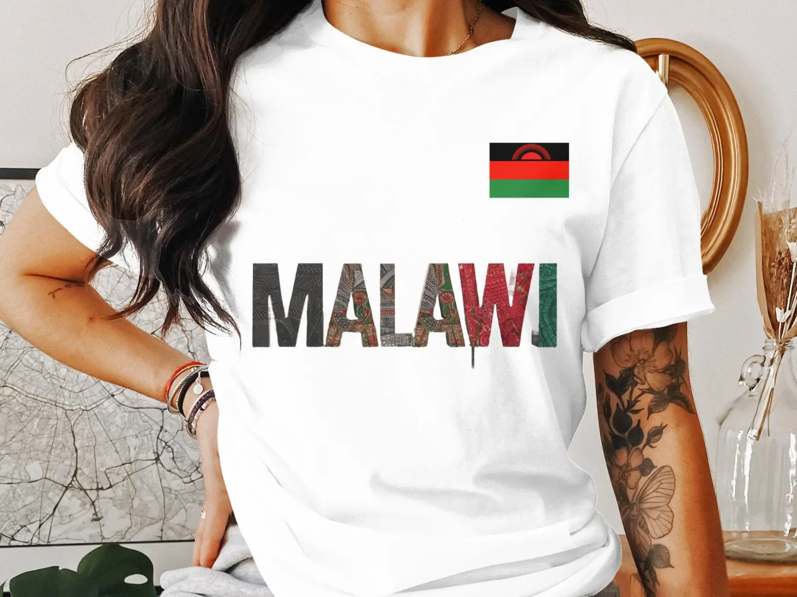 Malawi Pride T-Shirt, African Heritage Clothing, Cultural Graphic Tee, Malawi Flag Shirt, Unique Letter Design, Trendy African Apparel