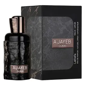 Lattafa Perfumes Ajayeb Dubai for Unisex Eau de Parfum Spray, 3.4 Ounce