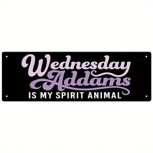 Wednesday Addams is My Spirit Animal Slim Tin Sign 4x16 Inch