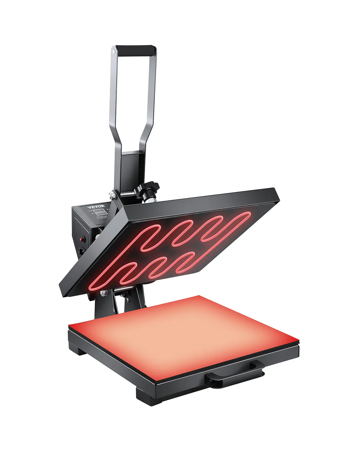 【Summerfinds】VEVOR Heat Press, 15 x 15 inch Heat Press Machine for T-shirts, Fast and Even Heating, Easy to Use, High Pressure for Digital Industrial-Quality Sublimation Printer for Transfer Vinyl, T-shirt, Black