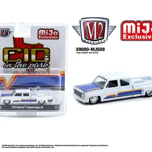 M2 Machines 1:64 1975 Chevrolet Cheyenne Super 30 Dually – White – C10s In The Park – MiJo Exclusives Limited Edition