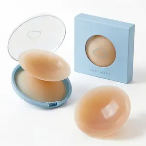 LUCKMEEY Push Up Nipple Covers with Magic Lifting Wings – Reusable Adhesive Waterproof Lifting Nipple Cover,  Hypoallergenic   Sticky Adhesive Silicone Nipple Pasties with Travel Box SpringStatements