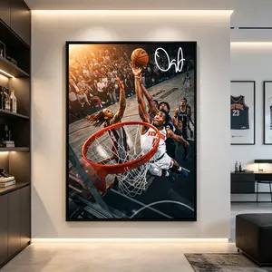 [No Frame] New York OG Anunoby Complete Win Wall Poster, Basketball Poster Wall Art, Sports Room Decor, Made In USA