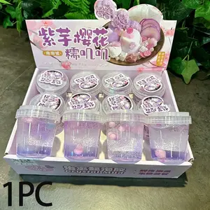 High Aesthetic Bubble Gum/crystal Mud, Stress Relief Toy, Sweet Potato Cherry Crystal Mud, Non-Sticky Squishy Bubble Mud, 1pc, Stress Relief Slime