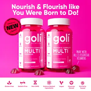 Women's Complete Multi Gummies 2-Pack: All 13 Essential Vitamins, All B Vitamins, Vitamin C, A, D, E, K, Zinc, Biotin and more. Healthy Hair, Skin & Nails, Eyes, Immune, Brain & Nervous system, Heart Health. Gluten-Free, Vegan, Non-GMO, and Gelatin-Free.