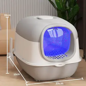 Modular Top-Entry Cat Litter Box - Extra Large Enclosed Kitty Toilet, Quick-Release Design, Anti-Splash Odor Control, Easy-Clean Mess-Free Litter Boxes for Indoor Cats