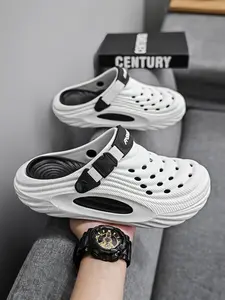 Men's Breathable Anti-Slip Thick Sole Slippers, Eva Wrapped Head Soft Bottom, Indoor Outdoor Use, All-Season Universal Fit