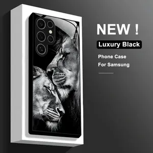 Phone Case - Black And White Lion King Dependent Love Men'S Business New Black Phone Case for Samsung Galaxy S26 S25 S24 S23 S22Pro S21 S20 Fe Plus Ultra Pro A56 A55 A54 A53 A52 A51 A36 A35 A34 A32 A26 A25 A24 A23 A16 A15 A14 A06 A05 A03s