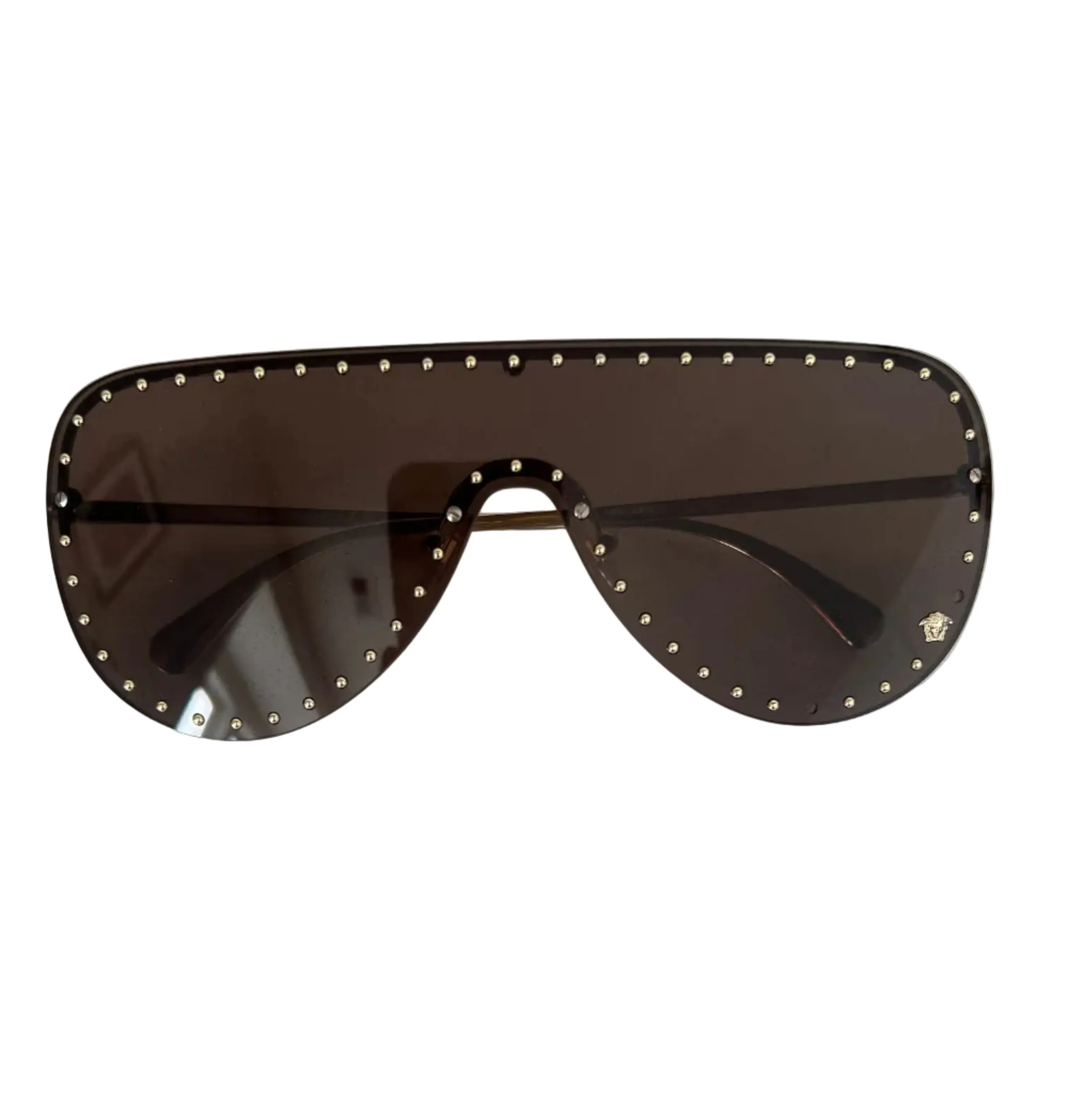 Pre-owned Versace Studded Sunglasses with Medusa Head