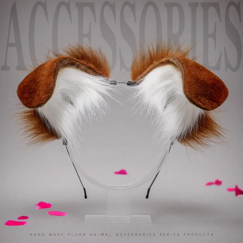 Fold Ear Dog Design Headband, 1 Count Cute Animal Ear Headband, Fashionable Hair Accessories for Women & Girls, Party Costume Accessories for Holiday, Cute Headbands