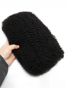 Afro Kinkys Bulk Human Hair for Dreadlock Extensions 1 Bundle Bulk Hair Black Color For Women Real Hair Extensions Natural Black Afro