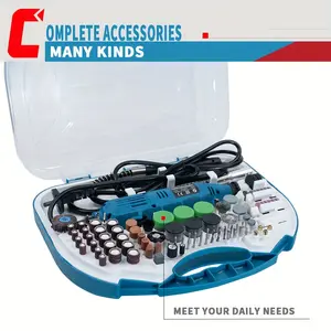 1Pc Rotary Tool Kit, 5 Speed Adjustments 10000-37000RPM, Equipped With Flex Shaft And Multifunctional Chuck, 211 Accessories, Power Multipurpose Set For Craft Projects And DIY Creations