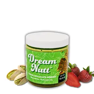 Dubai Chocolate in a Jar - Pistachio Hazelnut Spread - Premium Nut Butter paste - Sweet Treat - All Ages - 10.4oz in a Jar Bonbon Milk