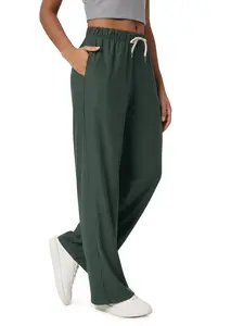 ODODOS Women's Straight Leg Pants Ultra Soft odSTRATUM Tech Relaxed Casual Pajama Lounge Pants with Pockets-29/31 Inseam
