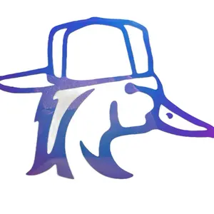 Duck with backwards hat truck or car decal in weatherproof vinyl