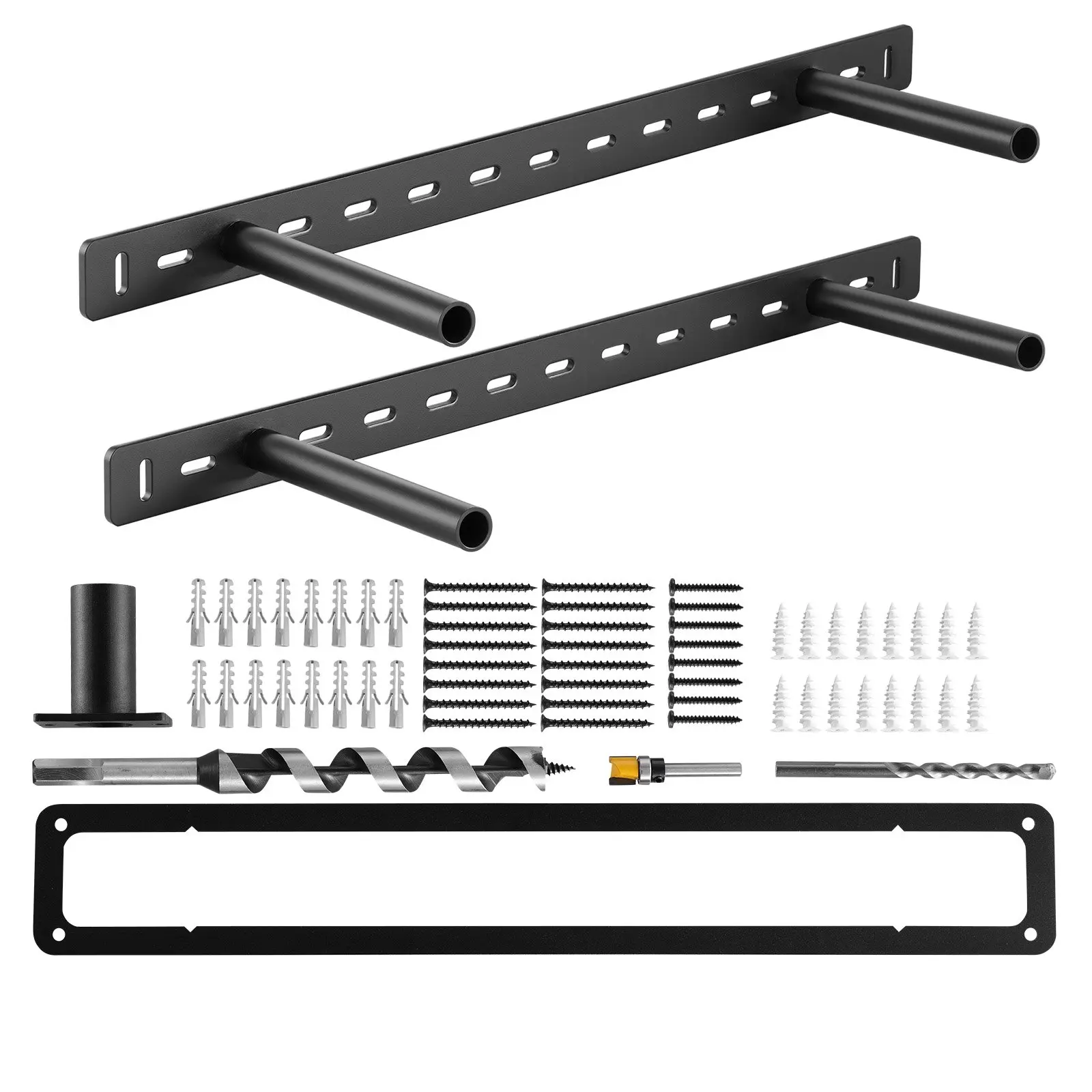 【DealsForYouDays】Father's Day Gift Idea, 2-Pcs Heavy-Duty Metal Hidden Floating Wall-Mounted Shelf Brackets, 150 lbs/68 kg Capacity, 22x6.2x1.5 in Invisible Supports for Home Improvement Room Decor