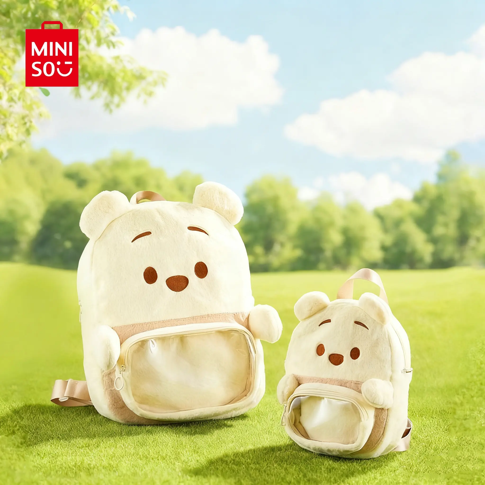 Winnie the Pooh Cute Plush Backpack, Adorable Doll-Like Look + Spacious Interior, Great for Daily Essentials Storage & Outings, Suitable for Children & Leisure Needs,Holiday & Holiday Haul#Summervibes