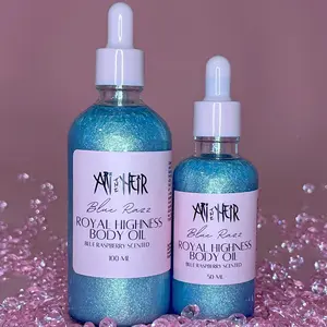 Blue Razz Shimmer Body Oil - Blue Raspberry Slushie scented