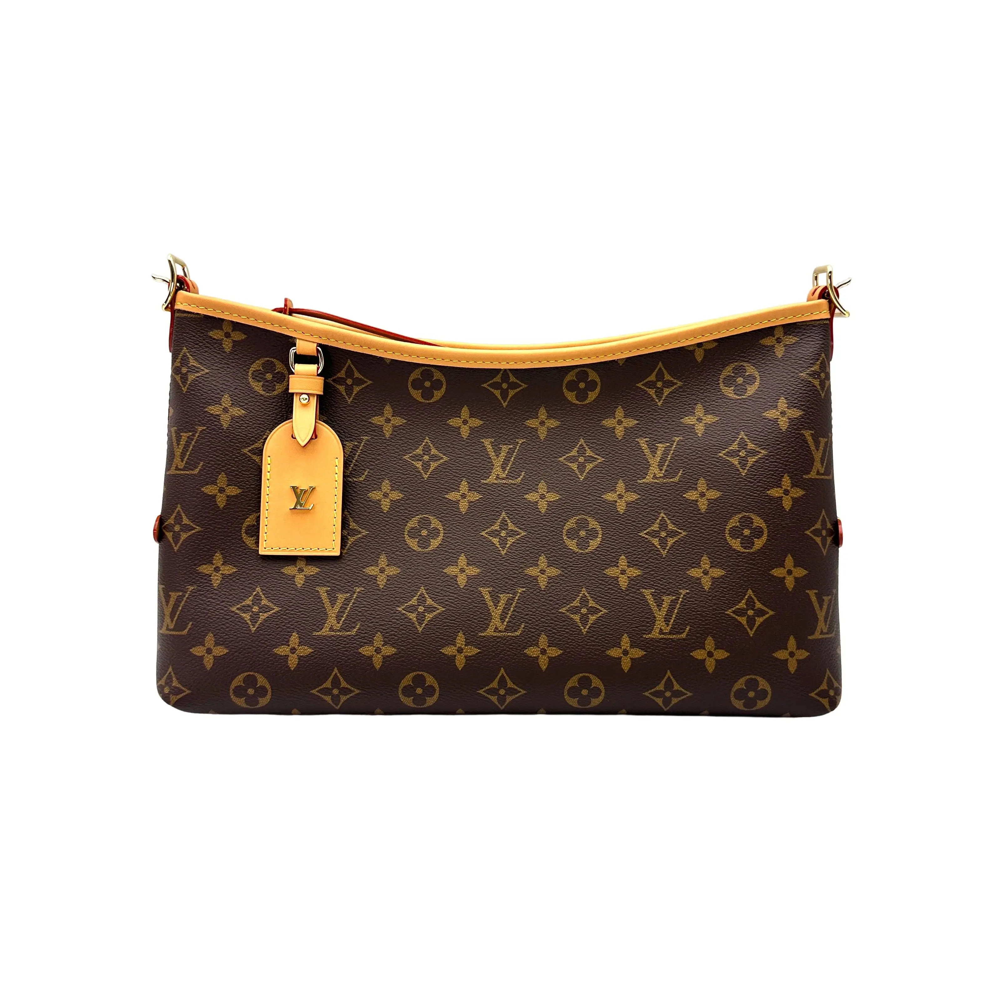 Pre-owned Louis Vuitton Coated Canvas Shoulder bags Carryall East West Monogram Shoulder Bag