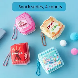 4 Piece Mini Notebooks Set with Cute Charms, Portable Creative Journals for Daily Use, Writing Stationery, Stationery Supplies, Back-To-School Gift, Birthday Present, Holiday Gift