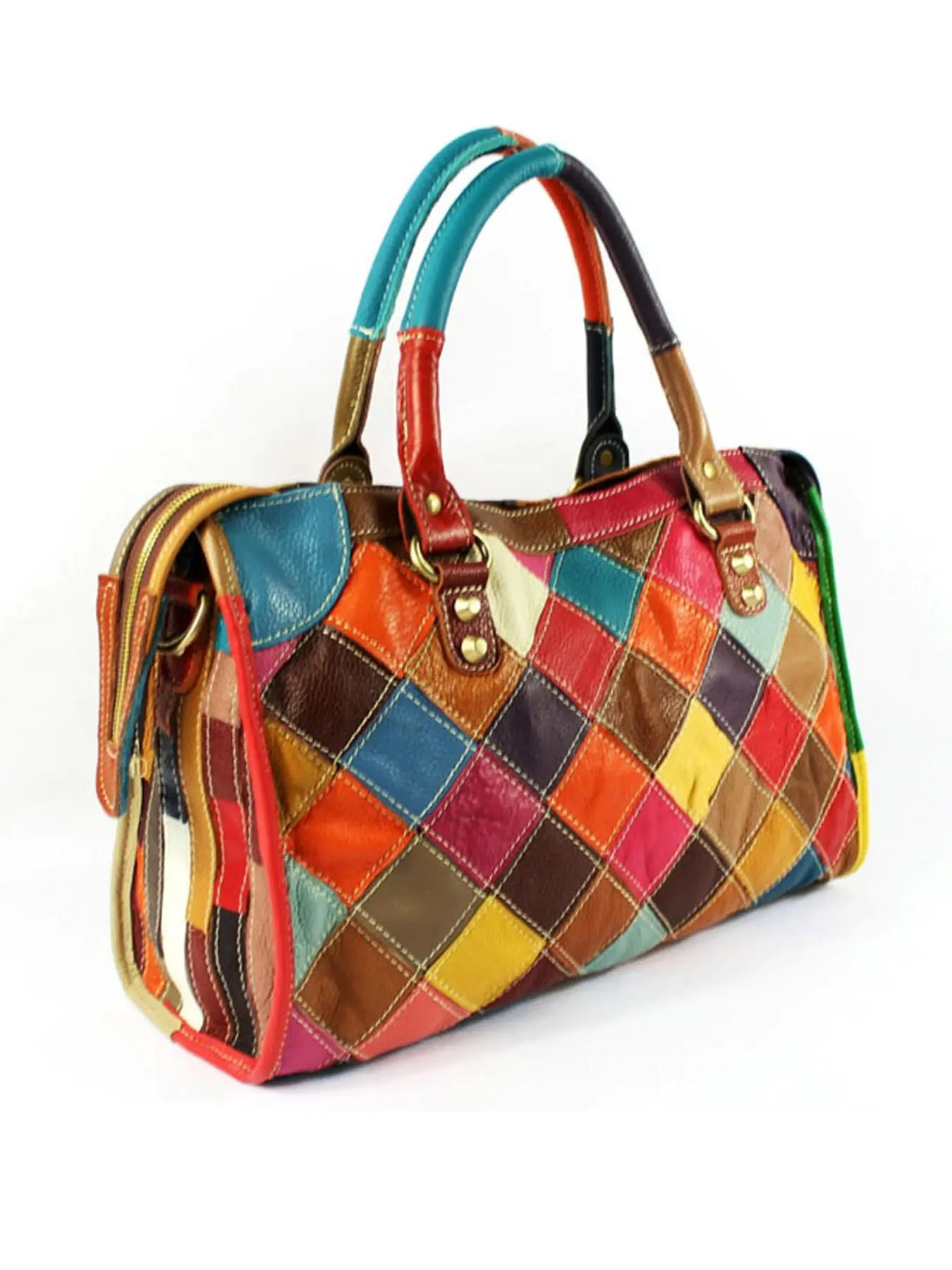 Women's Colorblock Tote Bag, Fashionable Large Capacity Shoulder Bag for Daily Used, Casual Trendy Versatile High-quality Daily Commuting Bag, Colorblock Pattern Bag