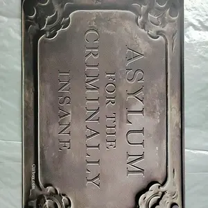Aluminum Vintage Asylum Wall Art 8x12 Inch Home Decor Rustic Farmhouse Design Metal Plaque For Office Bar Bathroom Farmhouse Party Event Funny Retro Sign Home Office Decoration