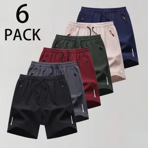 Men’s quick-dry athletic shorts—lightweight, breathable casual sports shorts with zippered pockets for gym, running, workouts, and everyday wear