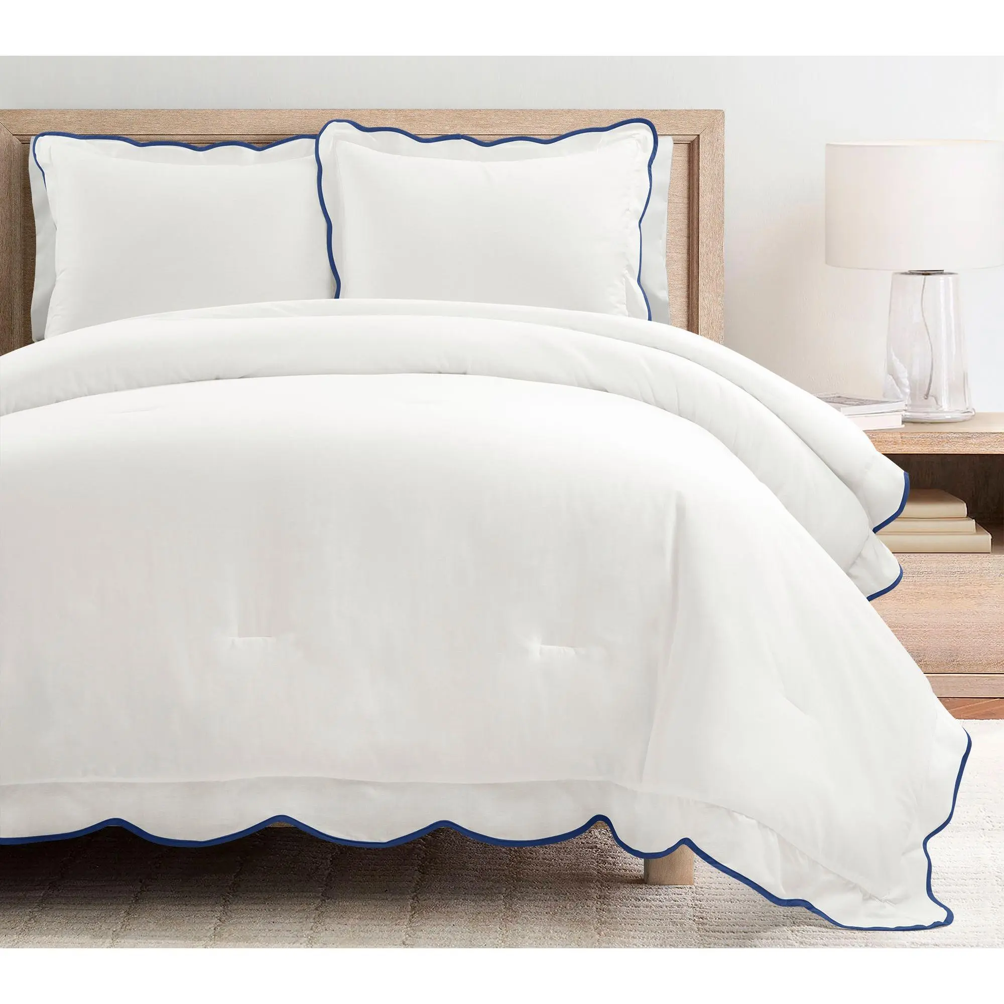 Lush Decor Coastal Chic Scallop Edge Comforter3pc Set- F/Q Lush Decor Coastal Chic Scallop Edge Comforter3pc Set- F/Q