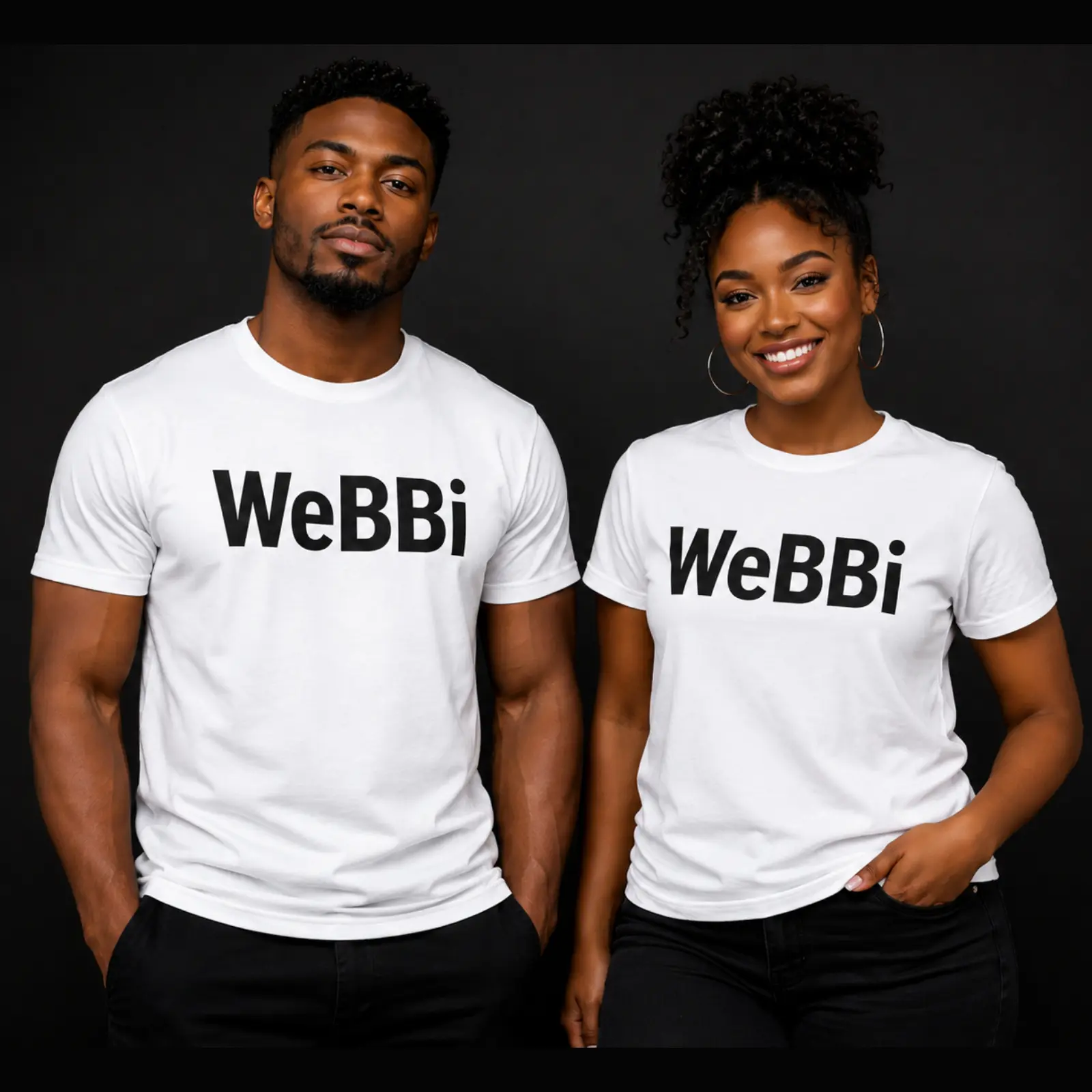 WeBBi Brand Lettered T-Shirt