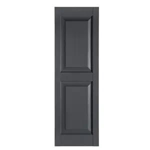 212 MAIN Premier Raised Panel Exterior Window Shutters with Center Mullion, Dark Gray, IR521559007 - 15x59 in. (Exterior Use)