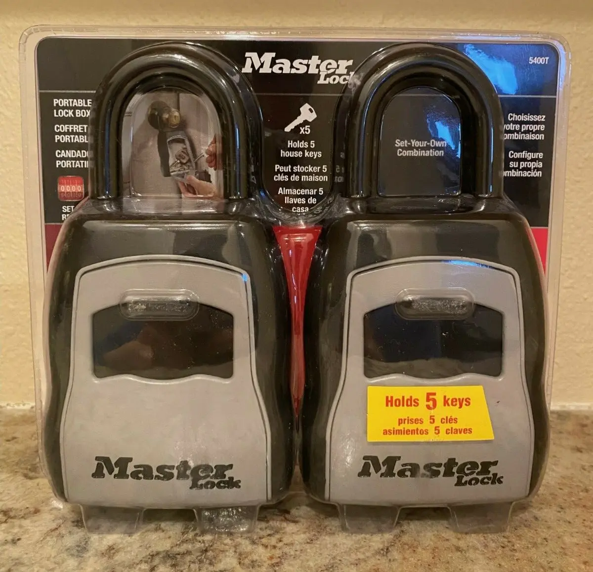 Master Lock 5063267 Door-Mount Combination Dial Box Lock, Heavy-Duty Hardware Access Solution for Secure Storage