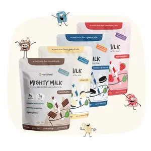 Nurished Mighty Milk All-in-One for Kids - 8g Protein, Multivitamin, Probiotics, Greens - 15-30 Servings - Powder, Lightweight & Energy Boosting Formula