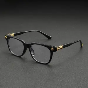 New Square Glasses for Men & Women - Stylish, Light Luxury, Elegant & Artsy Business Frames - Perfect Gift & Ideal for Daily Wear or Photo Props