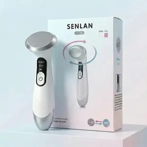 SENLAN 2-in-1 Heated & Cooling Eye Relax Massager Device, Portable Eye Massage Machine for Eye Strain, Dark Circles & Puffy Eyes, Relaxing Eye Spa Therapy Tool, Self Care Gift for Women & Men