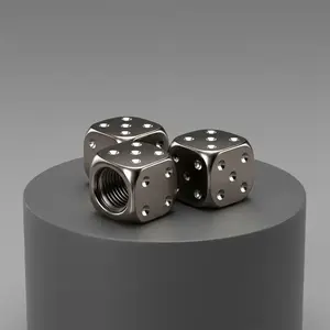 Creative Dice Design Car Tire Valve Stem Cover Kit, Universal Dustproof Tire Valve Cover for SUV, Truck, Bicycle & Motorcycle, Car Exterior Accessories, Vehicle, Car Parts, Durable Tire Accessory