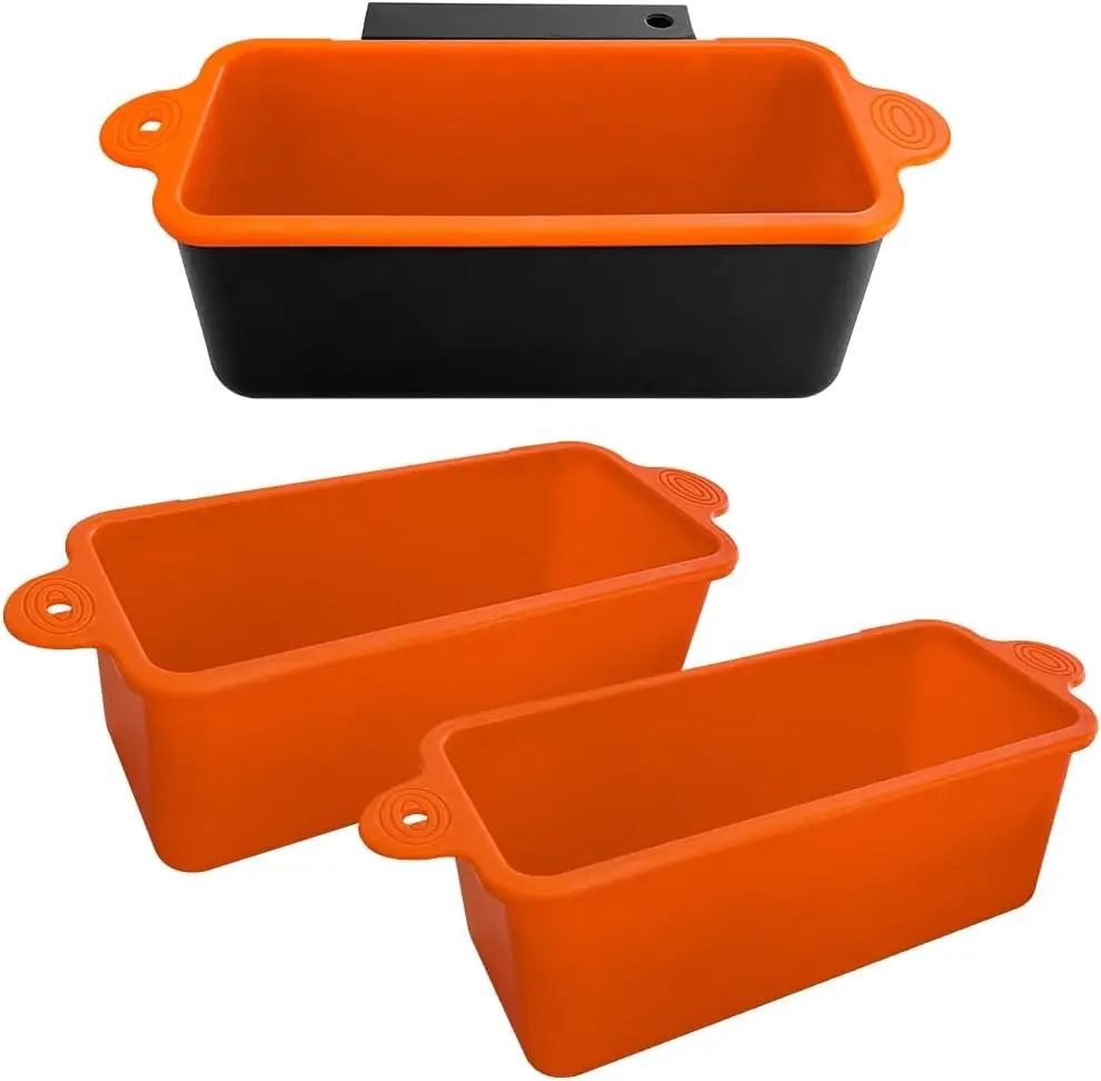 2 Pack Blackstone Silicone Grease Cup Liners for 36 28 22 17 Inch Griddle, Reusable Catcher Liner Grill Tray Blackstone Accessories, Replacement of Aluminum Foil Drip Pans, Orange