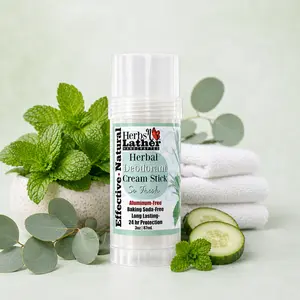 Herbal Deodorant Cream Stick – Aluminum-Free, Baking Soda-Free – Natural Odor Support