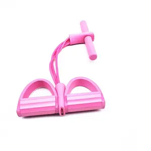 Home Pilates Resistance Band Set, 4-Strand Foot Pedal Pull Rope, Abdominal Exercise Aid, Durable Fitness Equipment for Home Workouts