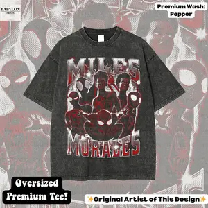 Oversized Miles Morales Shirt Miles Morales Into the spider verse Shirt  Vacation Spiderman tee  World Miles Morales 90s shirt